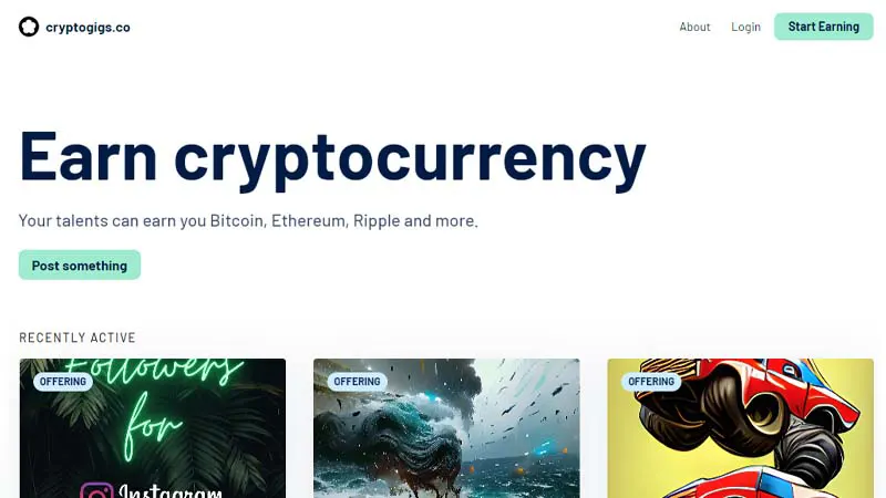 cryptogigs سایت فریلنسری ارز دیجیتال