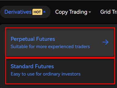  معاملات Standard Futures و Perpetual Futures صرافی BingX