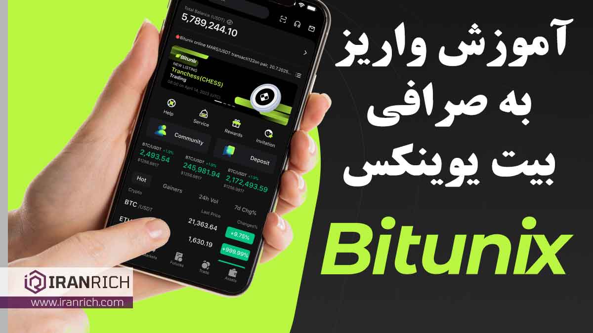 آموزش واریز به کیف پول صرافی بیت یونیکس